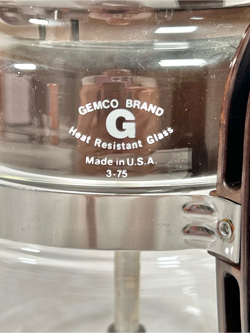 Vtg GEMCO BRAND PERCOLATOR COFFEE POT 4-8 CUP Stove Top Heat Resistant Glass - Picture 4 of 6